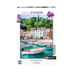 Puzzle 500 pièces : Printemps à Portofino, Loïc Lagarde - Nathan