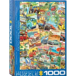 Puzzle 1000 pièces : Publicités anciennes de voyage - Eurographics