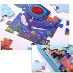 Puzzle 35 pièces : Puzzle secret : Océan - Plan Toys
