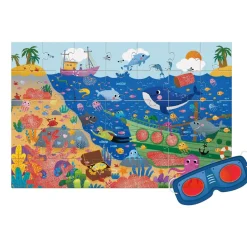 Puzzle 35 pièces : Puzzle secret : Océan - Plan Toys