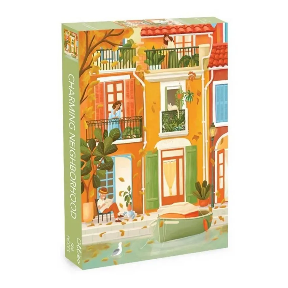Puzzle 500 pièces : Quartier charmant - Olleo