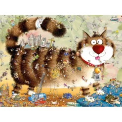 Puzzle 1000 pièces : regarde attentivement le chat - Heye