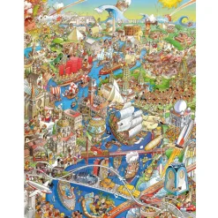 Puzzle 1500 pièces : Rivière de l'Histoire, Hugo Prades - Heye