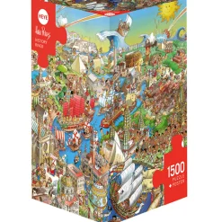 Puzzle 1500 pièces : Rivière de l'Histoire, Hugo Prades - Heye