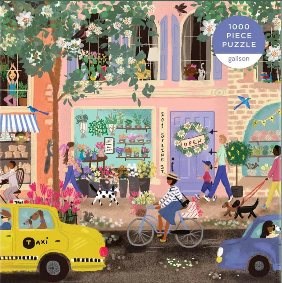 Puzzle 1000 pièces : Rue du printemps - Galison