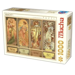 Puzzle 1000 pièces : Saisons, Alphonse Mucha - DToys