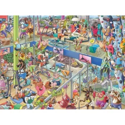 Puzzle 1000 pièces : salle de gym pour animaux triangulaires - Heye