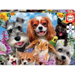 Puzzle 200 pièces : Selfie d'animaux - Educa