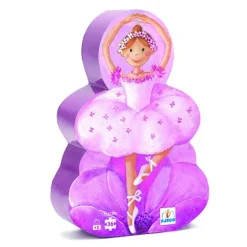 Puzzle 36 pièces - Silhouette : Ballerine à la fleur - Djeco