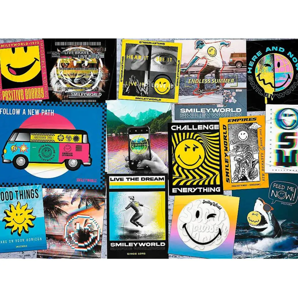Puzzle 1000 pièces : Smiley : Live Positive - Trefl
