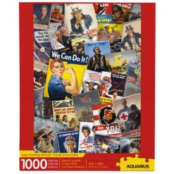 Puzzle 1000 pièces : Smithsonian War Poster collage - Aquarius