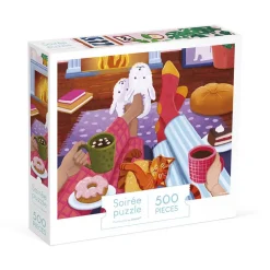 Puzzle 500 pièces : Soirée au coin du Feu - Janod