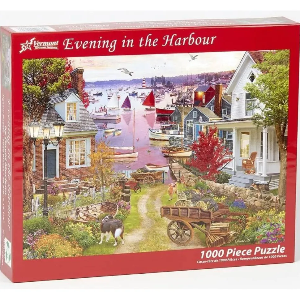 Puzzle 1000 pièces : Soirée au port - Vermont Christmas Company