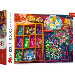 Puzzle 3000 pièces : Soirée Puzzle - Trefl