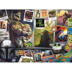 Puzzle 1000 pièces : Star Wars The Mandalorian - Collection Grogu - Trefl