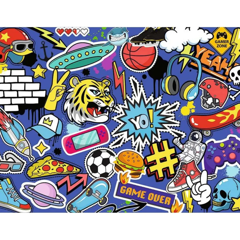 Puzzle 250 pièces : Stickers & Graffitis - Nathan