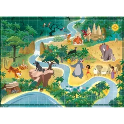 Puzzle 1000 pièces : Story Maps - Le Livre de la Jungle - Clementoni