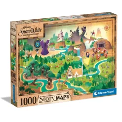 Puzzle 1000 pièces : Story Maps - Blanche-Neige - Clementoni