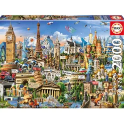 Puzzle 2000 pièces : Symboles d'Europe - Educa