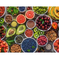 Puzzle 2000 pièces : Table pleine de superaliments - Castorland