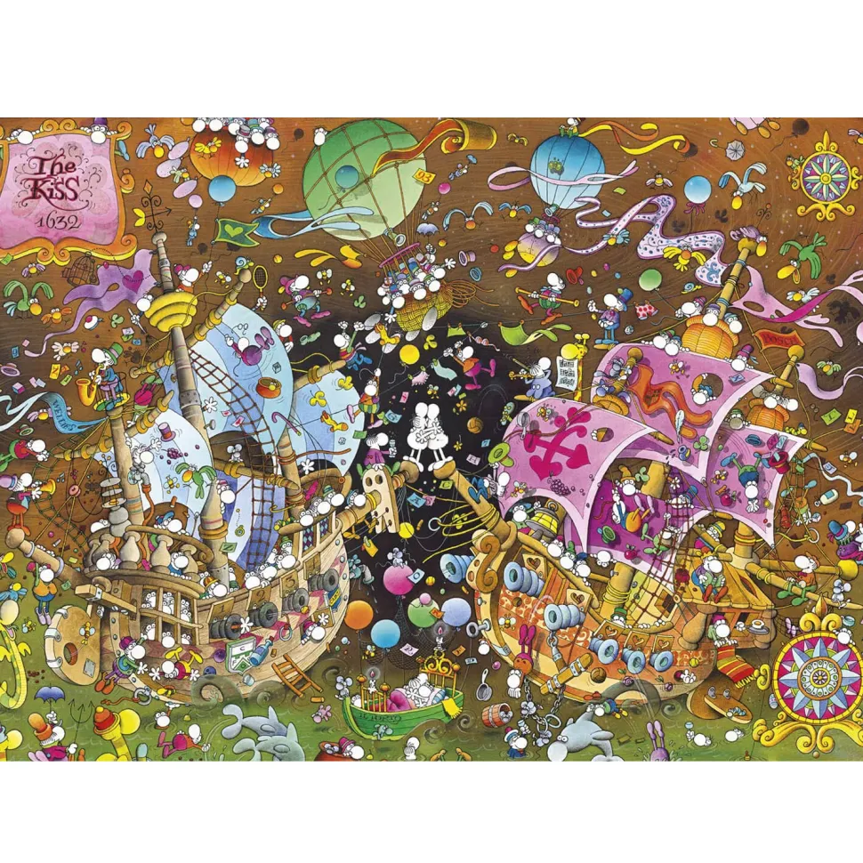 Puzzle 6000 pièces : The kiss, Mordillo - Clementoni