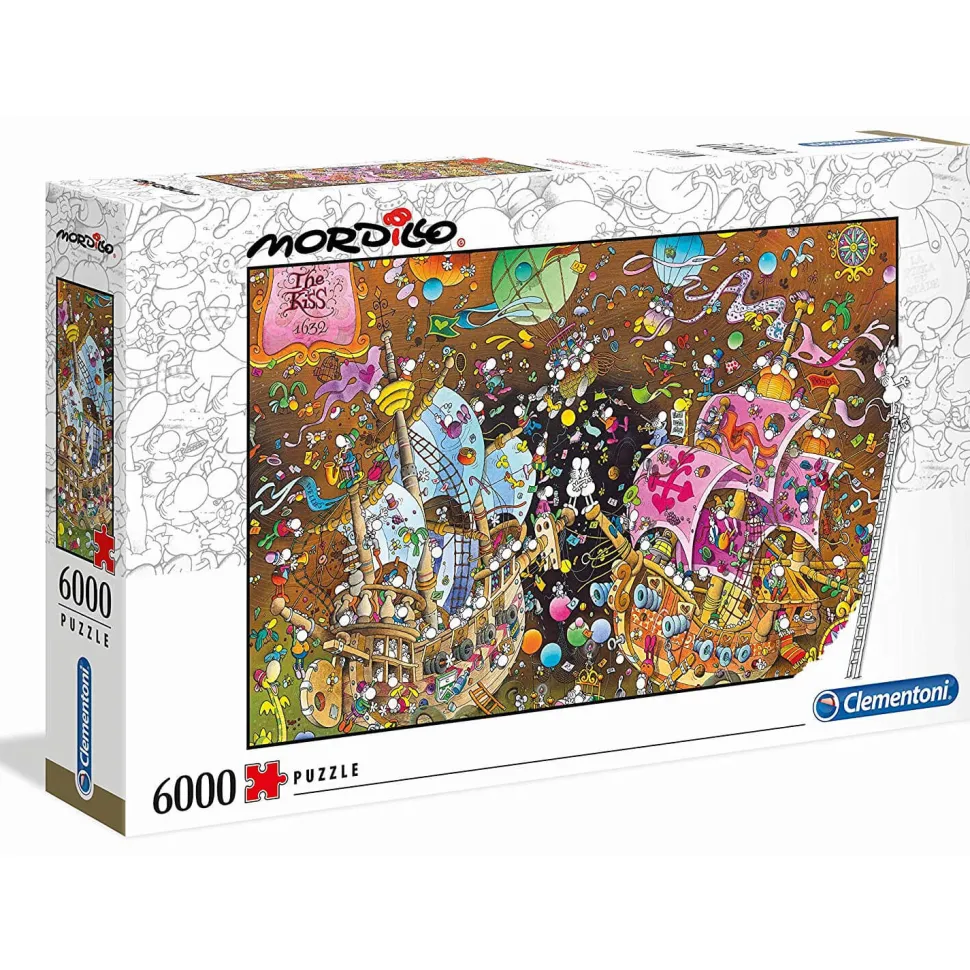 Puzzle 6000 pièces : The kiss, Mordillo - Clementoni