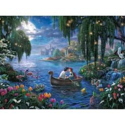 Puzzle 1000 pièces : Thomas Kinkade : La Petite Sirène et le Prince Eric, Disney - Schmidt