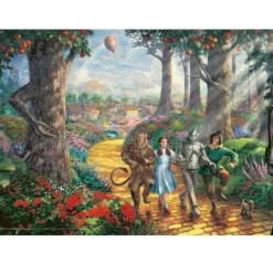Puzzle 1000 pièces - Thomas Kinkade : Le Magicien d'Oz : Suivez la route des Briques Jaunes - Schmidt