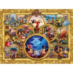 Puzzle 2000 pièces : Thomas Kinkade : Mickey et Minnie, Collage de rêve, Disney - Schmidt