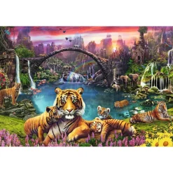 Puzzle 3000 pièces : Tigres au lagon - Ravensburger