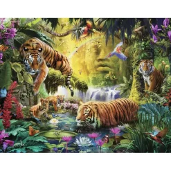 Puzzle 1500 pièces - Tigres au plan d'eau - Ravensburger