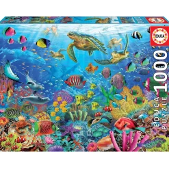 Puzzle 1000 pièces : Tortues Tropicales Fantastiques - Educa