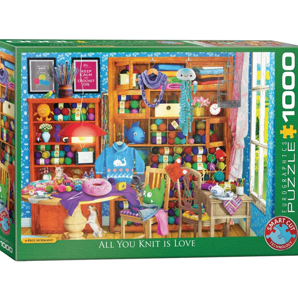 Puzzle 1000 pièces : Tout ce que tu tricotes c'est l'amour - Eurographics