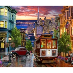 Puzzle 1000 pièces : Tramway de San Francisco - Vermont Christmas Company