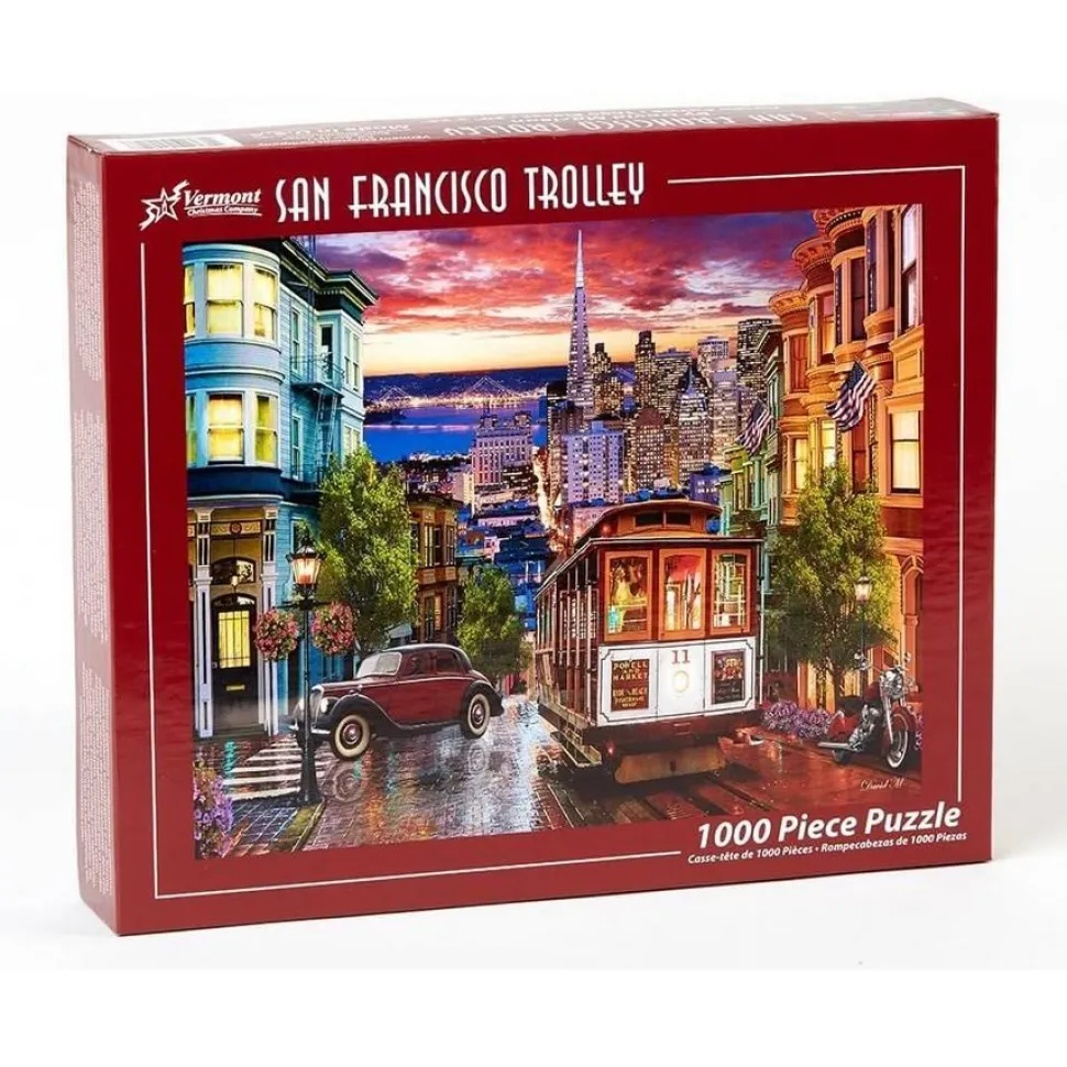 Puzzle 1000 pièces : Tramway de San Francisco - Vermont Christmas Company
