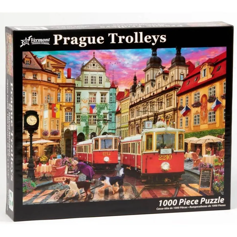 Puzzle 1000 pièces : Tramways de Prague - Vermont Christmas Company