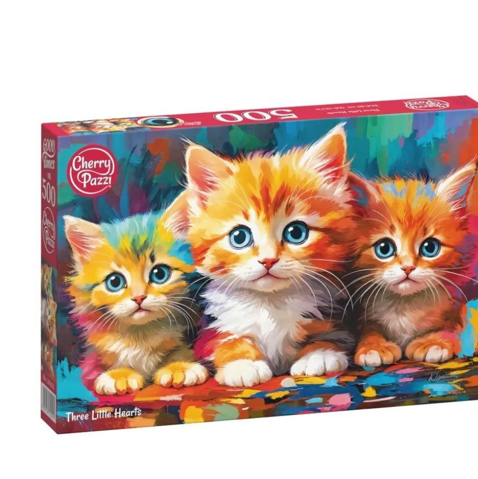 Puzzle 500 pièces : Trois petits cœurs - CherryPazzi