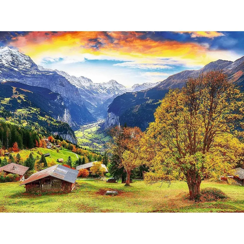 Puzzle 1000 pièces : Un village alpin pittoresque - Trefl