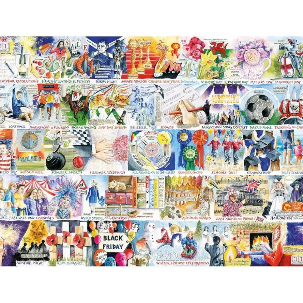 Puzzle 1000 pièces : Une année en Grande-Bretagne - Gibsons