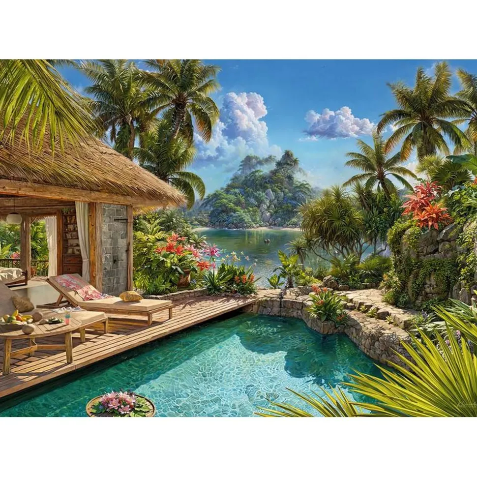 Puzzle 2000 pièces : Vacances tropicales - CherryPazzi