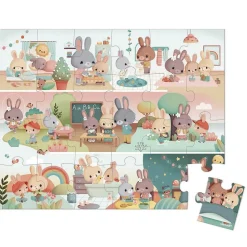 Puzzle 24 pièces : valisette : une journée - Janod