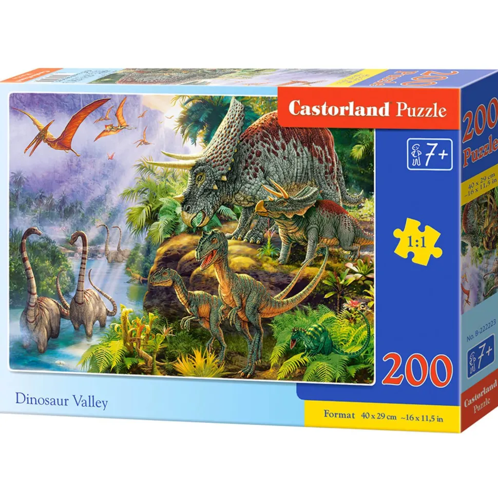 Puzzle 200 pièces : Vallée des Dinosaures - Castorland