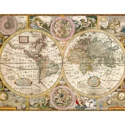 Puzzle 3000 pièces - Vieille carte du monde - Clementoni