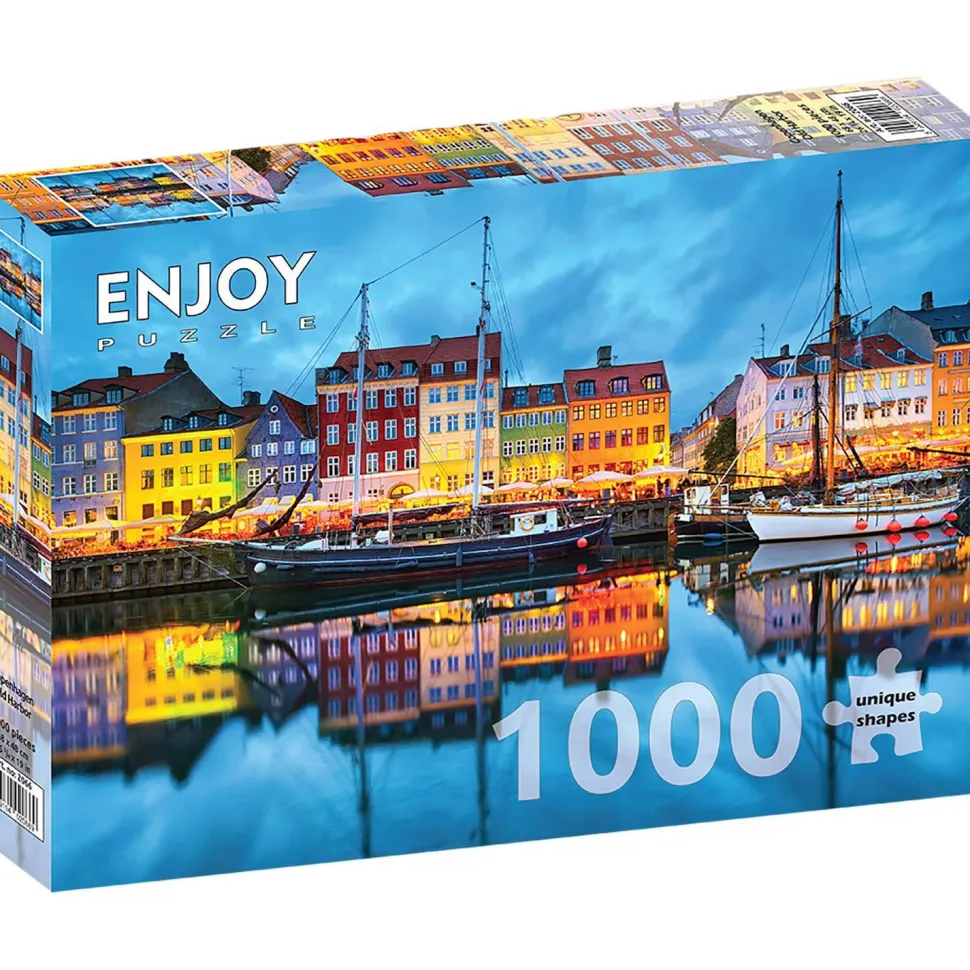 Puzzle 1000 Pièces : Vieux Port de Copenhague - EnjoyPuzzle