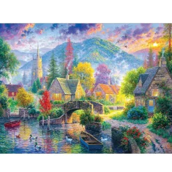 Puzzle 500 pièces : Village de Montagne - Ks Games