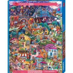 Puzzle 1000 pièces : ville joyeuse bonsoir - Heye