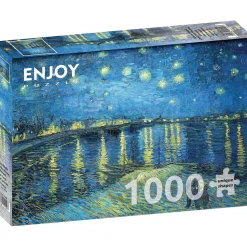 Puzzle 1000 pièces : Vincent Van Gogh : Nuit étoilée sur le Rhône - EnjoyPuzzle
