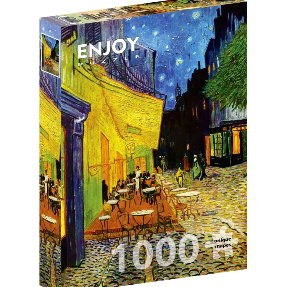 Puzzle 1000 Pièces : Vincent Van Gogh - Terrasse de café la nuit - EnjoyPuzzle