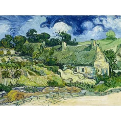 Puzzle 1000 pièces : Vincent Van Gogh : Chaumières à Cordeville - EnjoyPuzzle