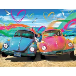 Puzzle 1000 pièces : Volkswagen Beetle Love - Eurographics